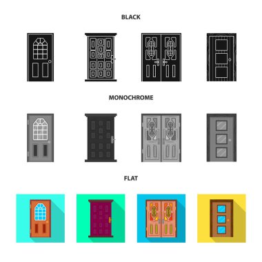 Mimari ve modern simge yalıtılmış nesne. Web için mimari ve inşaat stok sembolü koleksiyonu.