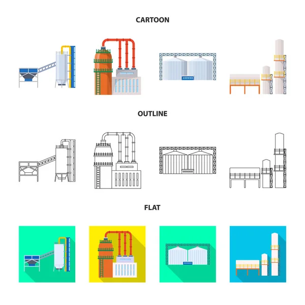 Ilustración vectorial del símbolo de producción y estructura. Colección de producción y tecnología stock vector ilustración . — Archivo Imágenes Vectoriales