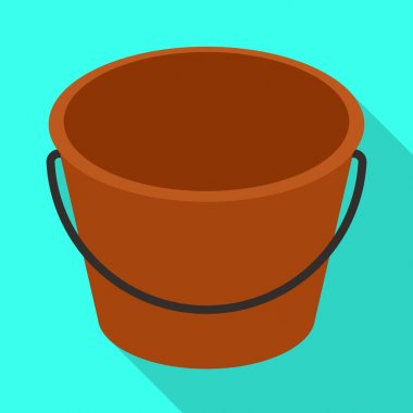 Plastik ve kova sembolü izole nesne. Plastik ve boş stok vektör çizim koleksiyonu.