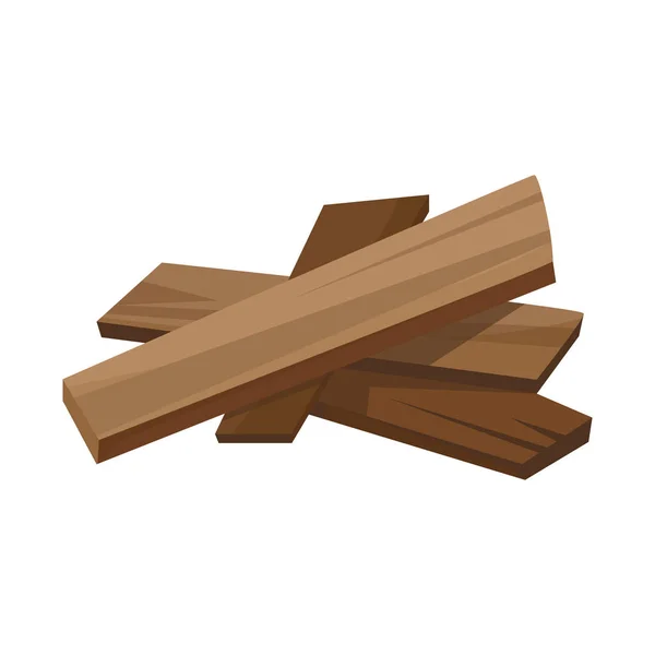 Ilustração vetorial de lenha e símbolo de árvore. Conjunto de lenha e símbolo de estoque de madeira para web . — Vetor de Stock