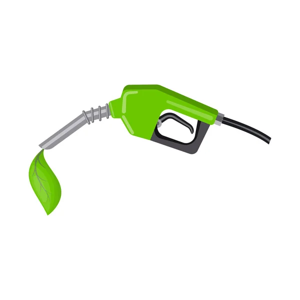 Vector ontwerp van brandstof en groen logo. Inzameling van brandstof en station vector pictogram voor voorraad. — Stockvector