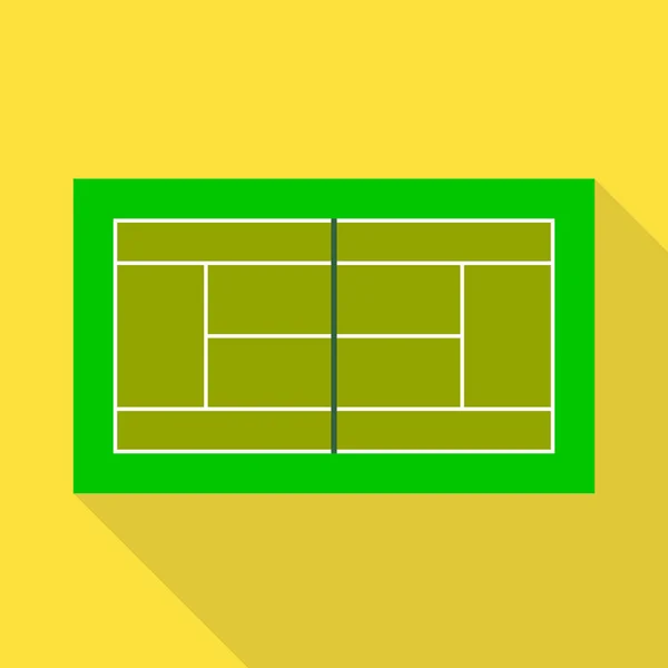 Tenis ve stadyum sembolünün vektör tasarımı. Web için tenis ve maç stok sembolü seti. — Stok Vektör