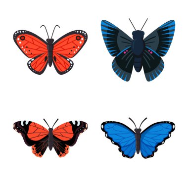 Doğa ve yaz logosu vektör tasarımı. Doğa ve hayvan stok vektör illüstrasyon koleksiyonu.