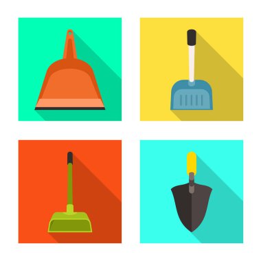 Vektör tasarım Temizleme ve ev işareti. Stok için temizlik ve yıkama vektör simgesi seti.