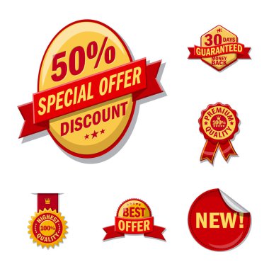 Amblem ve rozet simge vektör Illustration. Amblem ve etiket hisse senedi simgesi için web topluluğu.