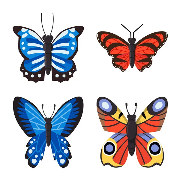 Doğa ve yaz sembolü vektör Illustration. Web için doğa ve hayvan stok sembolü kümesi.