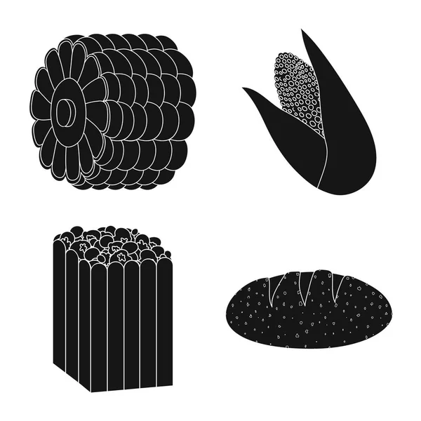 Illustrazione vettoriale del segno organico e vegetariano. Set di stock biologici e alimentari simbolo per il web . — Vettoriale Stock