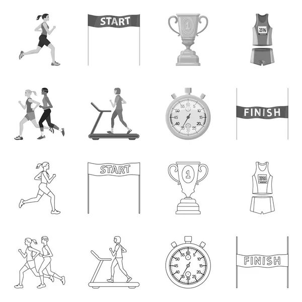 Ilustración vectorial del deporte y el icono ganador. Colección de deporte y fitness símbolo de stock para la web . — Vector de stock