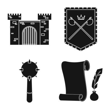 Geleneksel ve Rönesans logosu vektör tasarımı. Web için geleneksel ve Tarih stok sembolü koleksiyonu.