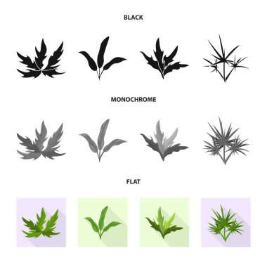 Peyzaj ve yaz sembolü vektör tasarımı. Stok peyzaj ve çevre vektör simgesi koleksiyonu.