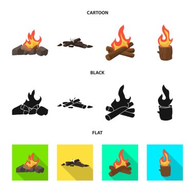 Tehlike ve Turizm simgesinin izole nesne. Stok için tehlike ve yürüyüş vektör simgesi kümesi.