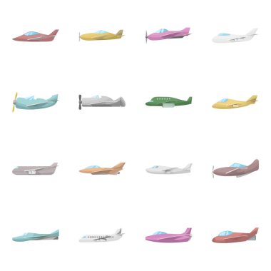 Uçak ve ticari tabela izole nesne. Web için uçak ve Havacılık stok sembolü koleksiyonu.