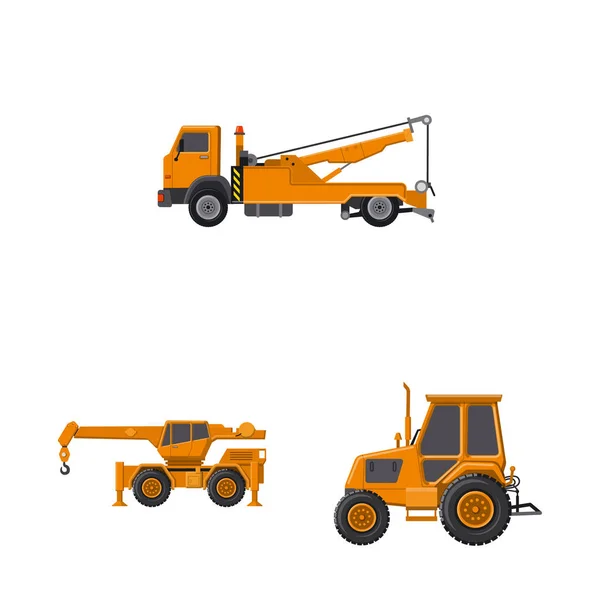 Vector illustration of build and construction icon. Collection of build and machinery vector icon for stock. — Stock Vector