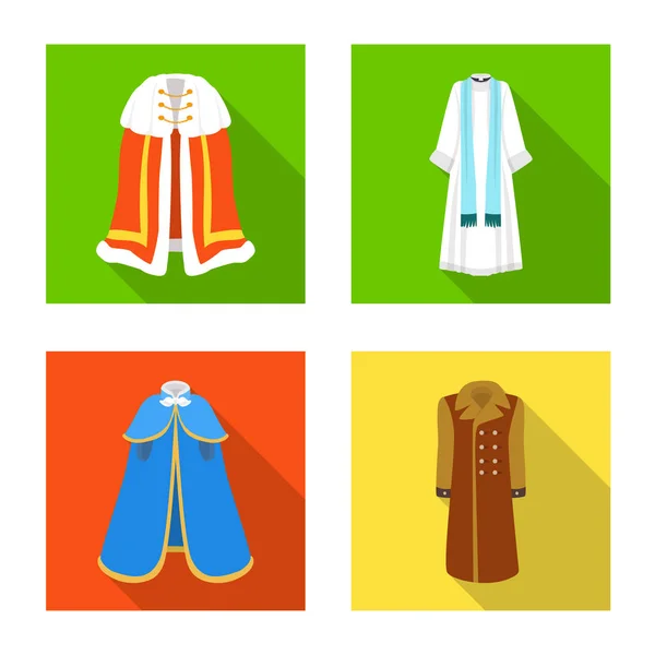 Векторный дизайн материала и символа одежды. Набор материалов и знаков одежды для паутины . — стоковый вектор