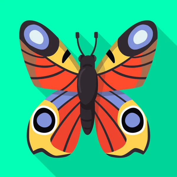 Vektorový design značky motýla a biologie. Sada symbolů pro motýla a volně žijící akcie pro web. — Stockový vektor