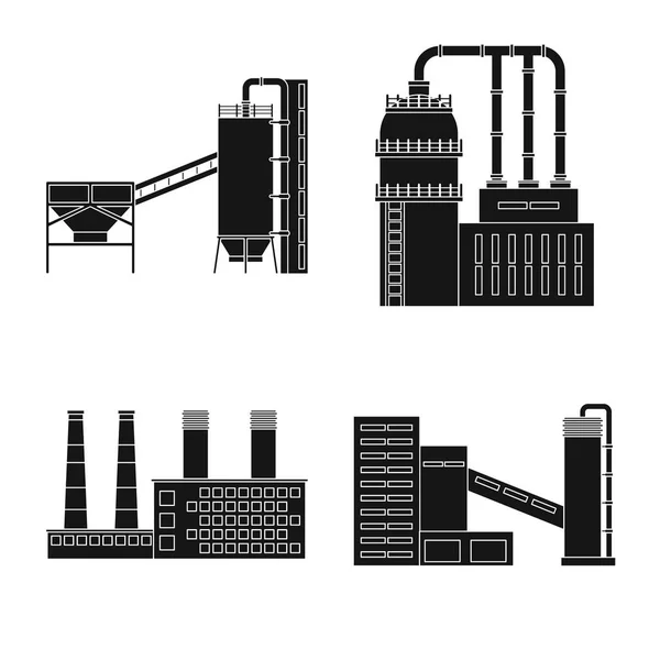 Diseño vectorial del logotipo de la arquitectura y la tecnología. Conjunto de arquitectura y símbolo de stock de construcción para web . — Archivo Imágenes Vectoriales