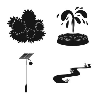 Kamu ve gevşeme işareti vektör tasarımı. Stok için kamu ve Park vektör simgesi seti.