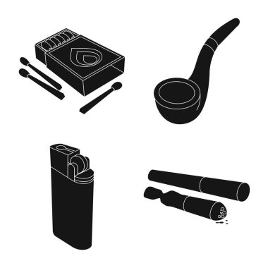 Bağımlılık ve öfori simgesi vektör tasarımı. Hisse senedi için bağımlılık ve alışkanlık vektör simgesi koleksiyonu.