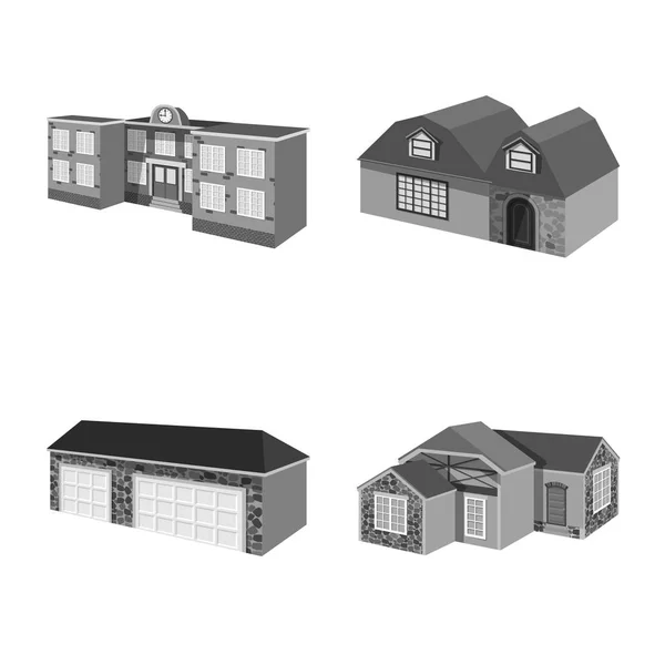 Objeto isolado de arquitetura e sinal de propriedade. Coleção de arquitetura e habitação ilustração vetorial de estoque . —  Vetores de Stock