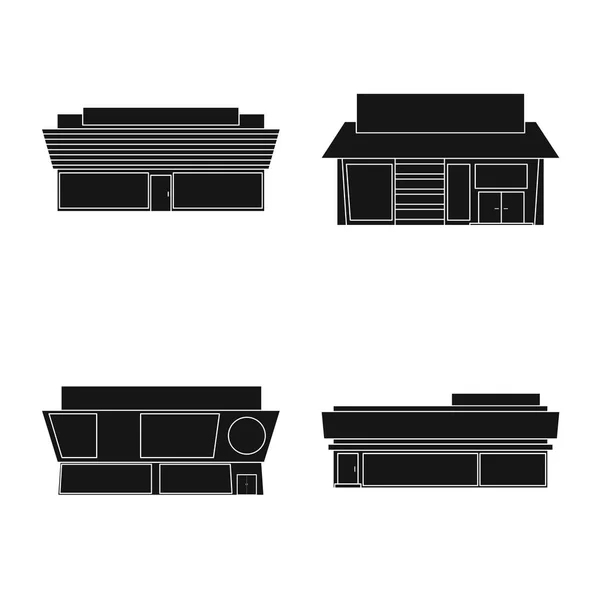Vektor design av arkitektur och stadsbilden ikon. Samling av arkitektur-och stormarknad aktiesymbol för rengöringsduk. — Stock vektor