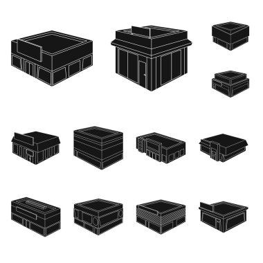 Vektör tasarımı ve ev işareti. Web için stok sembolü toplama ve oluşturma.