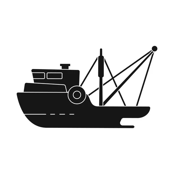 Projeto vetorial de navio e logotipo de viagem. Conjunto de navio e símbolo de estoque naval para web . —  Vetores de Stock