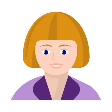 Yüz ve kadın tabelası izole nesne. Stok için yüz ve kadın vektör simgesi seti.