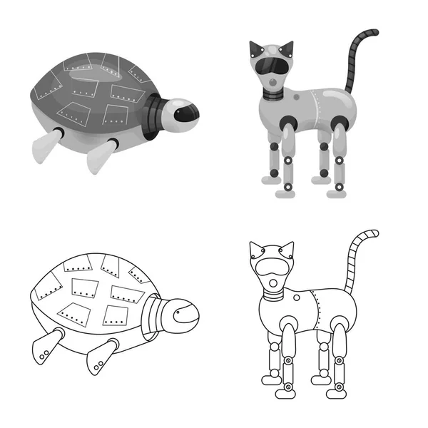 Diseño vectorial de juguete y símbolo de la ciencia. Colección de juguete y juguete icono vectorial para stock . — Vector de stock