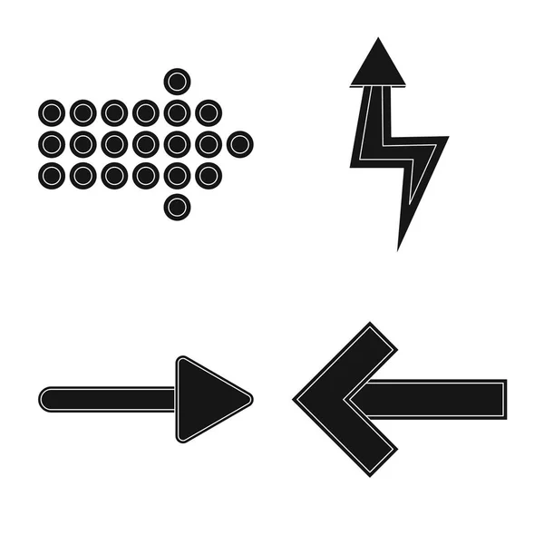 Objeto isolado de elemento e sinal de seta. Conjunto de elemento e símbolo de estoque de direção para web . — Vetor de Stock