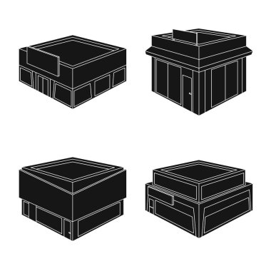 Vektör Illustration ve ev işareti. Koleksiyon ve bina stok vektör illüstrasyon.