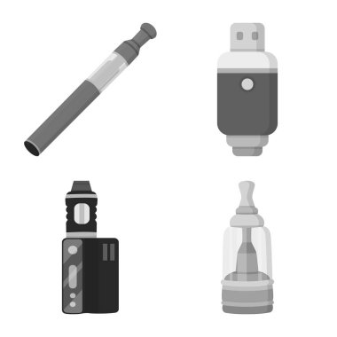 Ekipman ve boru sembolü vektör tasarımı. Web için ekipman ve tat stok sembolü koleksiyonu.