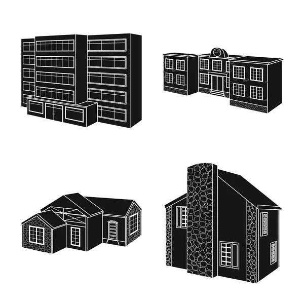 Vector illustratie van renovatie en infrastructuur teken. Verzameling van renovatie en thuis vector pictogram voor voorraad. — Stockvector