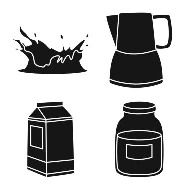 Madde ve organik sembolün izole nesne. Web için madde ve süt stok sembolü seti.