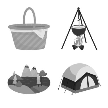 Rekreasyon ve Turizm simgesinin vektör Illustration. Rekreasyon ve Wildlife stok vektör illüstrasyon koleksiyonu.