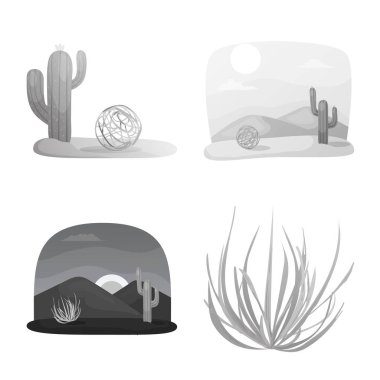 Kırsal ve mera sembolünün vektör tasarımı. Kırsal ve doğa stok vektör çizim koleksiyonu.