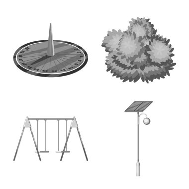 Park ve şehir logosu vektör tasarımı. Hisse senedi için Park ve sokak vektör simgesi koleksiyonu.