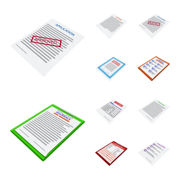 Geïsoleerd object van bedrijfs-en briefpapier symbool. Collectie van corporate en id Stock vector illustratie. — Stockvector