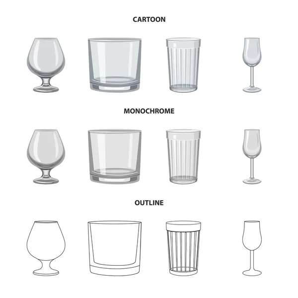 Illustrazione vettoriale della forma e dell'icona della celebrazione. Set di icone vettoriali di forma e volume per stock . — Vettoriale Stock