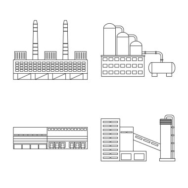Üretim ve şirket sembolü izole nesne. Web için üretim ve yapı stok sembolü kümesi.
