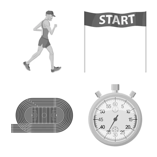 Vektor illustration av framgång och maraton symbol. Framgång och vinnare aktiesymbol för webb. — Stock vektor