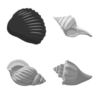 Akvaryum ve su sembolü vektör illüstrasyon. Stok için akvaryum ve dekorasyon vektör simgesi seti.