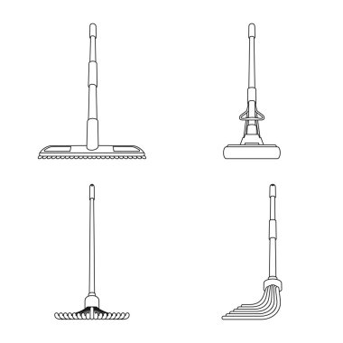 Hijyen vektör tasarımı ve temiz sembol. Web için hijyen ve paspas stok sembolü koleksiyonu.