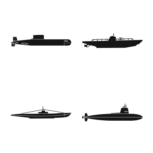Vector design of technology and fleet symbol. Set of technology and navy vector icon for stock. — Stock Vector