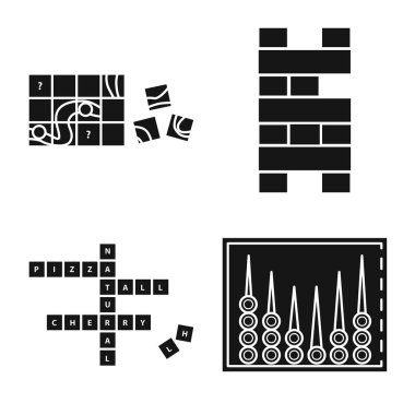 Eğlence ve rekabet sembolü vektör illüstrasyon. Stok lar için eğlence ve konsept vektör simgesinin toplanması.