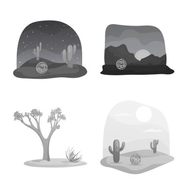 Kırsal ve mera simgesivektör illüstrasyon. Stok lar için kırsal ve doğa vektör simgesi kümesi.