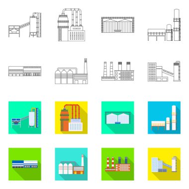 Üretim ve yapısı simgesi yalıtılmış nesne. Üretim ve teknoloji vektör simgesini hissenin koleksiyonu.