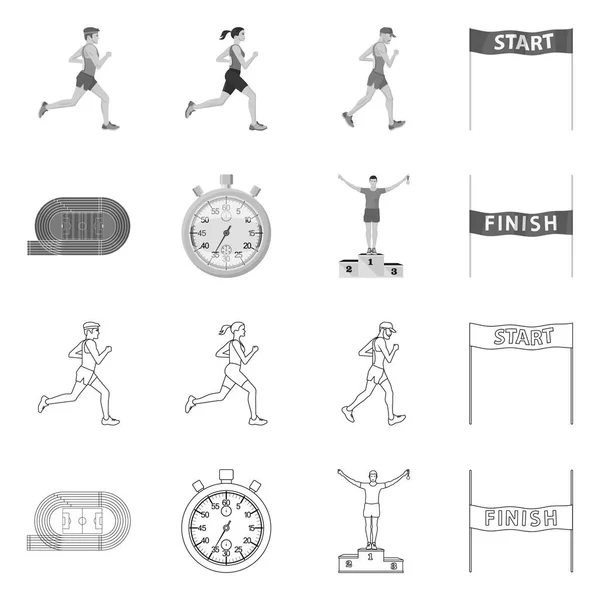 Vektor design av sport och vinnaren symbol. Samling av sport- och fitness lager vektorillustration. — Stock vektor