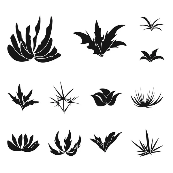 Vector illustration of nature and environment sign. Collection of nature and grass stock vector illustration. — Stock Vector
