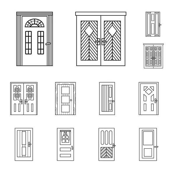 Illustration vectorielle de la maison et symbole de design. Collection d'illustration vectorielle de stock à domicile et au bureau . — Image vectorielle