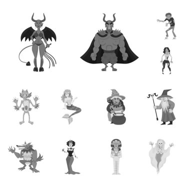 Şaşkınlık ve korku logosu vektör tasarımı. Stok için şaşkınlık ve cehennem vektör simgesi koleksiyonu.